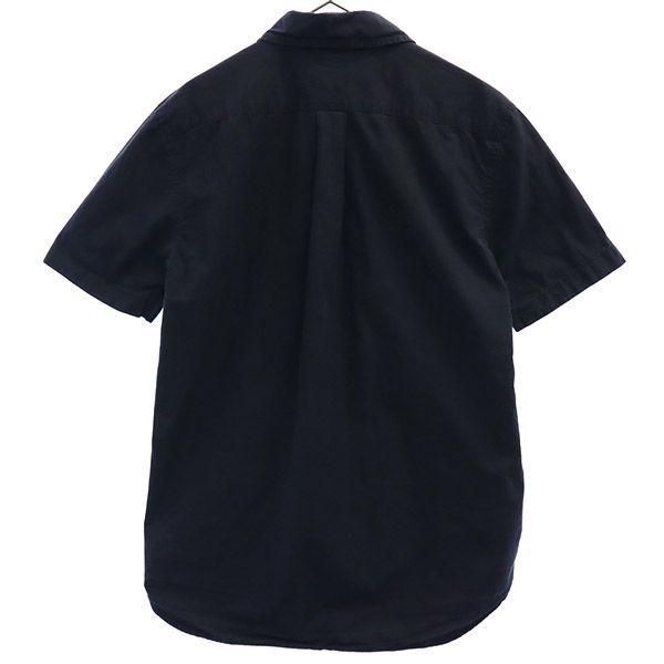 niuhans ニュアンス 日本製 半袖 シャツ 1 ネイビー メンズ 古着 