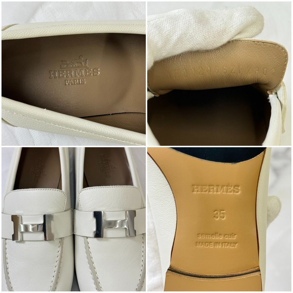 鑑定済み【 新品未使用 】エルメス モカシン 《 パリ 》 35 ( 22.5cm