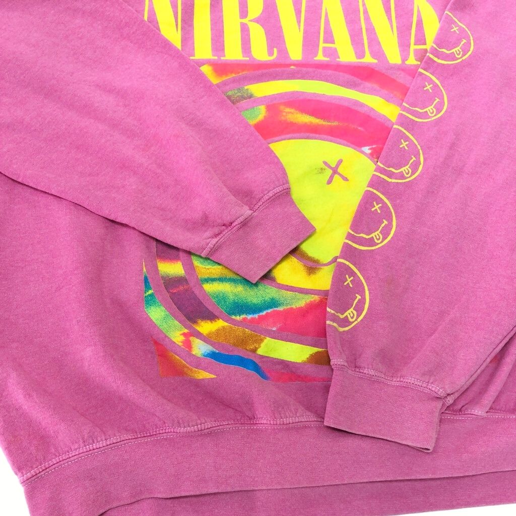 NIRVANA ニルヴァーナ スウェット バンド ピンク(メンズ S)中古 古着