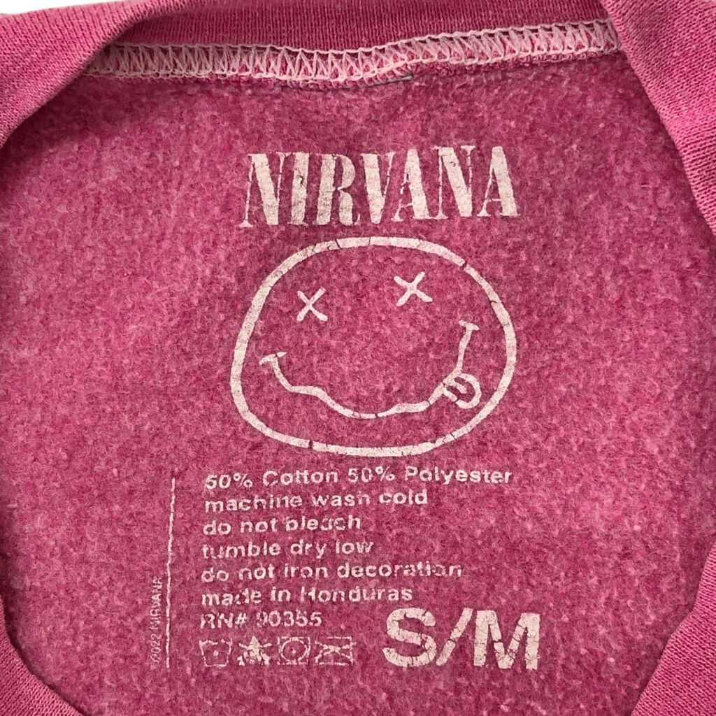 NIRVANA ニルヴァーナ スウェット バンド ピンク(メンズ S)中古 古着