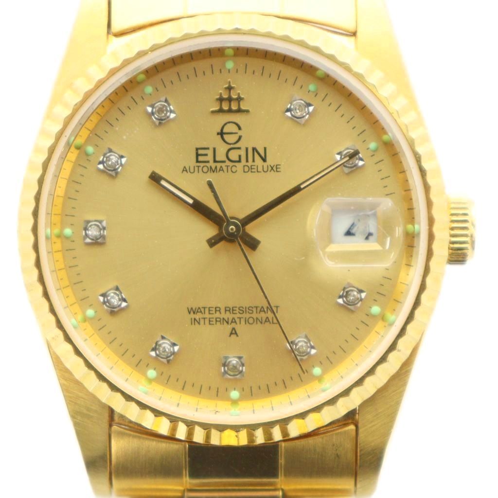 霹靂一閃※プロフィール必読！様【稼働品 999.9】ELGIN ゴールド 腕時計 Yahoo!オークション -「エルジン 腕時計 金」の落札相場・落札価格