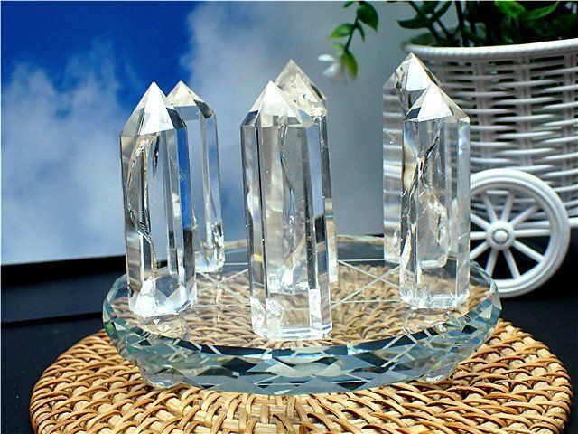 AAA級☆天然レインボー水晶六角柱七星陣B87B7/197B16B - メルカリ