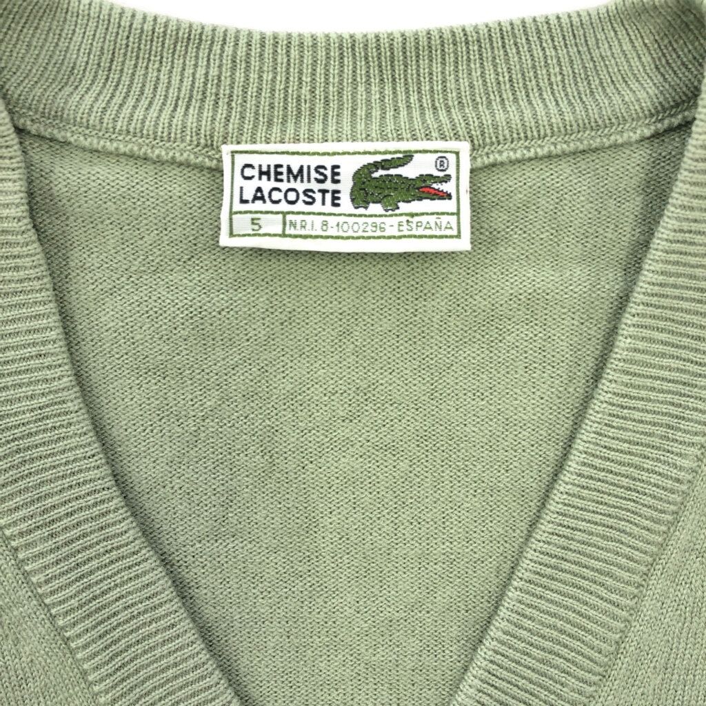 70年代 スペイン製 CHEMISE LACOSTE シュミーズ ラコステ Vネック