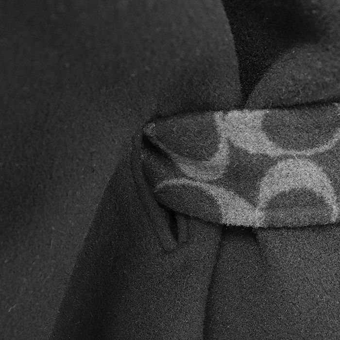 極美品】COACH コーチ ケープ クラシック ダブル フェイス ウール x