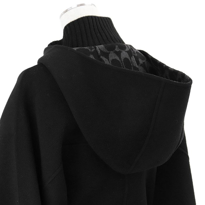 極美品】COACH コーチ ケープ クラシック ダブル フェイス ウール x