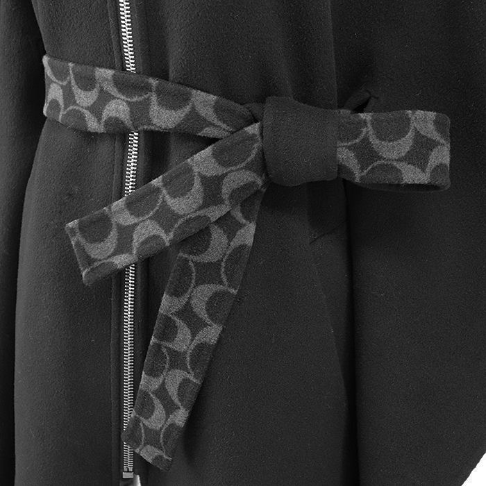 極美品】COACH コーチ ケープ クラシック ダブル フェイス ウール x