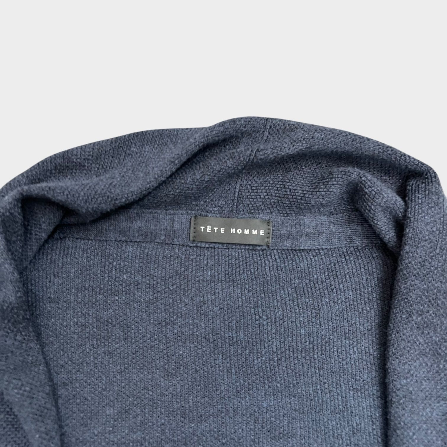 Tete Homme ロングカーディガン テットオム ネイビー カーディガン 