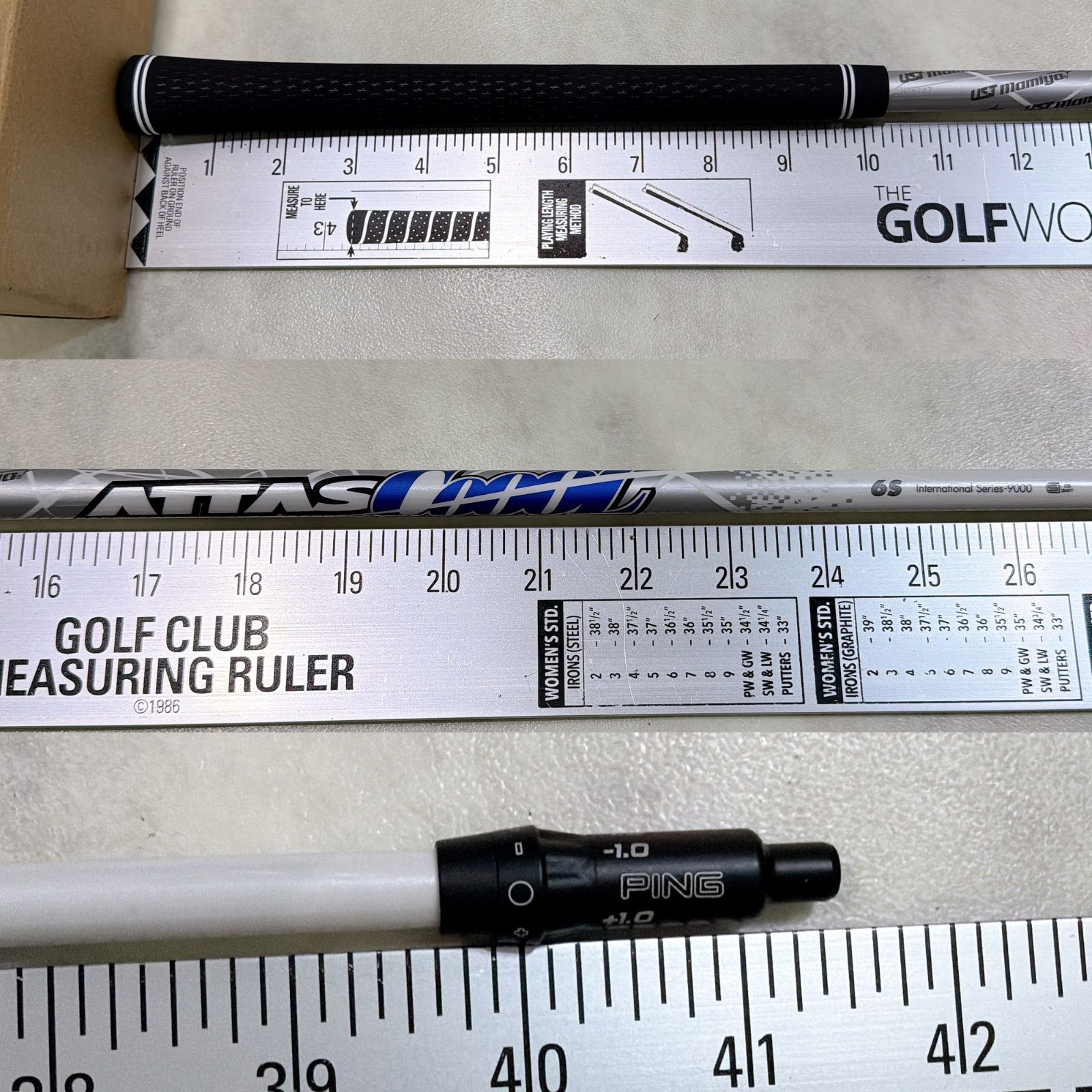 ATTAS COOOL 7X 1W PINGスリーブ 新品グリップ PINGスリーブ 7W用 ATTAS COOOL 6S USTマミヤ フレックス