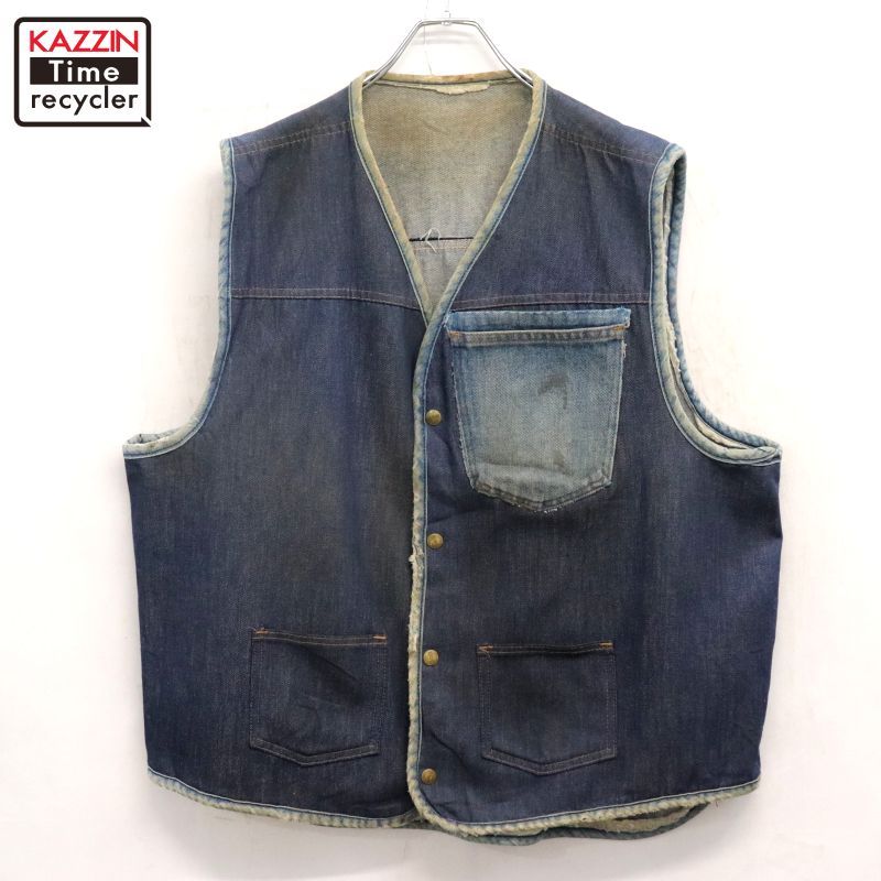 70s vintage Carhartt リメイク デニムベスト メンズ XL~サイズ相当