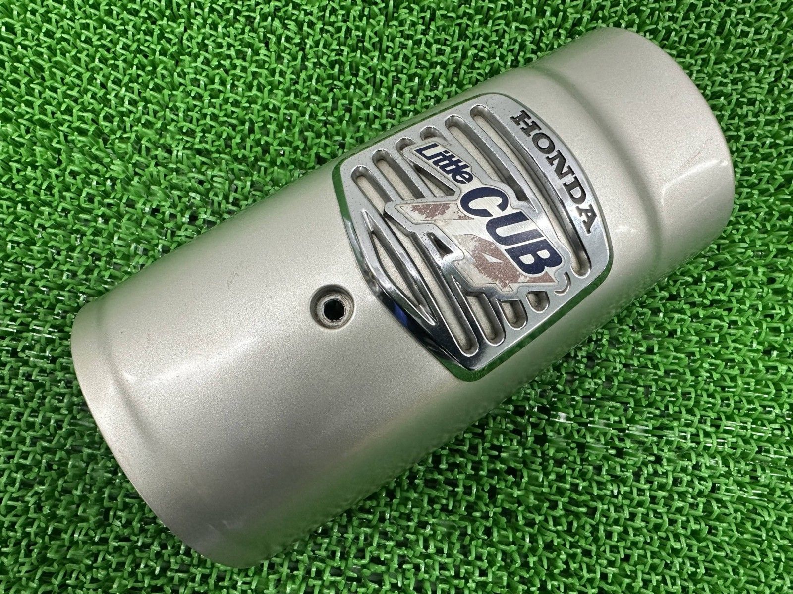 リトルカブラ ネックカバー 銀 GCN ホンダ 純正 中古 AA01 ステムカバー フロントトップカバー エンブレム 割れ欠け無し eA リトルカブラ ネックカバー 銀 GCN ホンダ 純正 AA01 ステムカバー