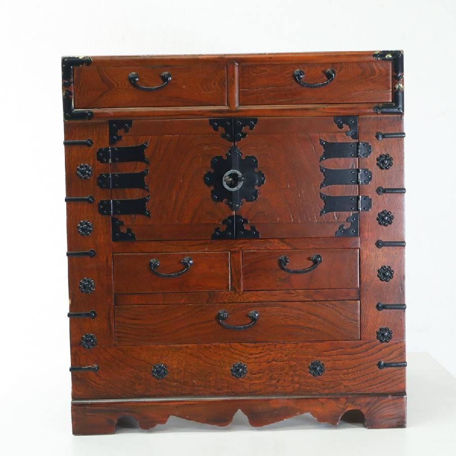 李朝家具 欅 小箪笥 モリジャン 引き出し チェスト 韓国 古民具