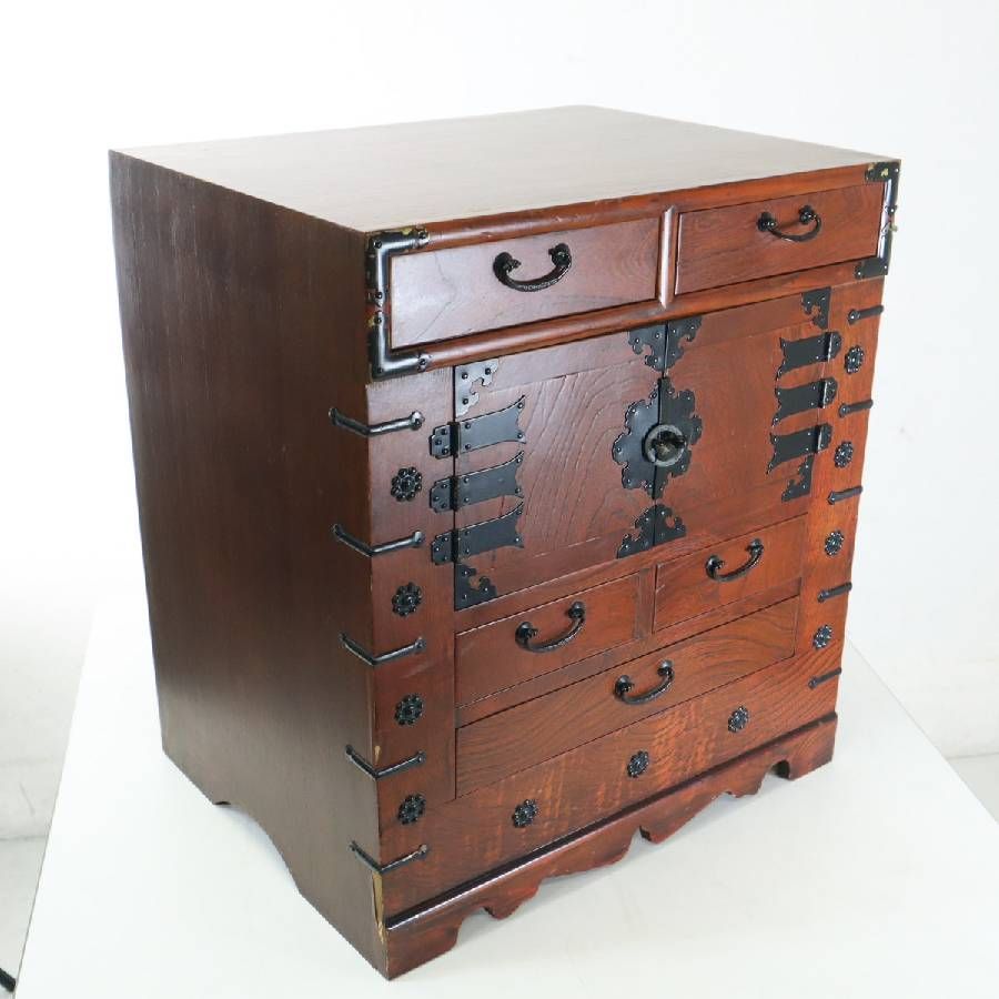 李朝家具 欅 小箪笥 モリジャン 引き出し チェスト 韓国 古民具