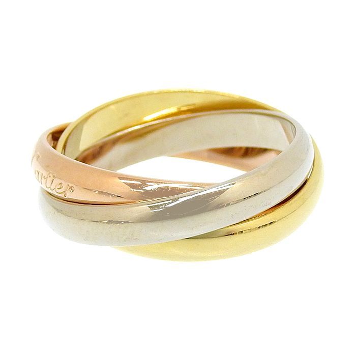 【超美品】カルティエ　トリニティ SM リング　スリーゴールド サイズ58 超美品】カルティエ トリニティ SM リング スリーゴールド サイズ58