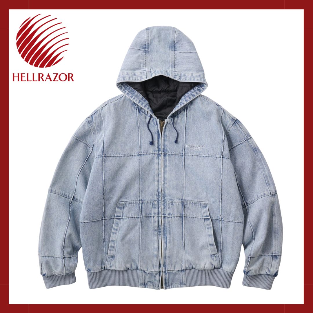 BLOCK DENIM JACKET - LIGHT INDIGO（ヘルレイザー）