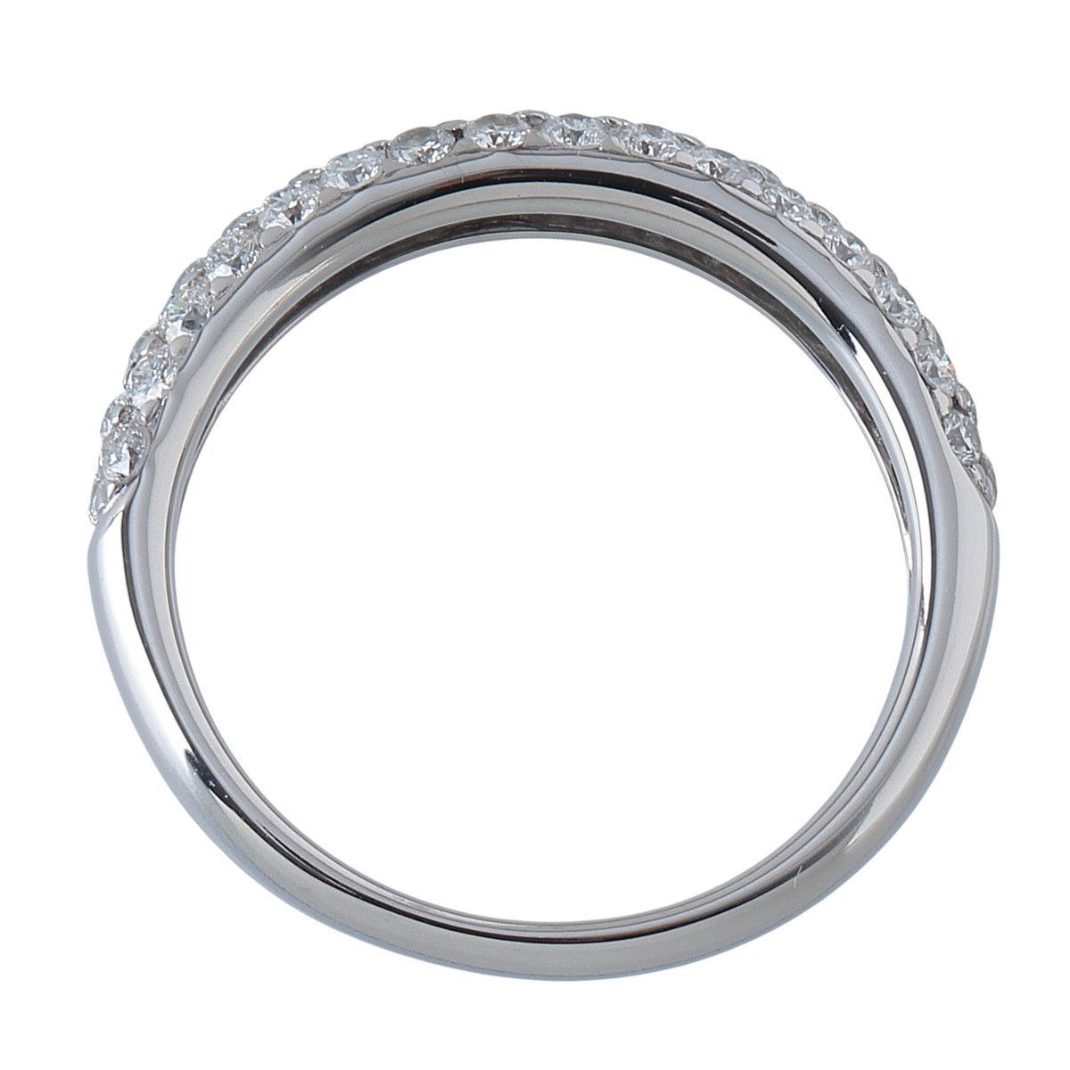 ヴァンドーム青山 K18WGパヴェダイヤモンドリング1本 ヴァンドーム青山 ダイヤ リング ハーフ パヴェ 0.80ct 11号 K18WG