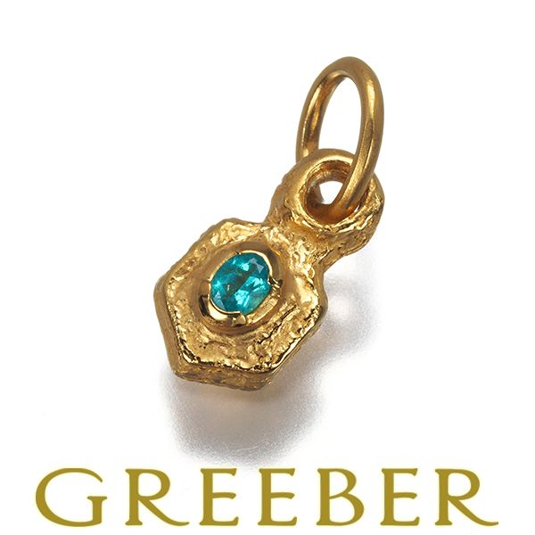 パライバトルマリン 0.057ct ペンダントトップ K18YG 鑑別書/分析報告