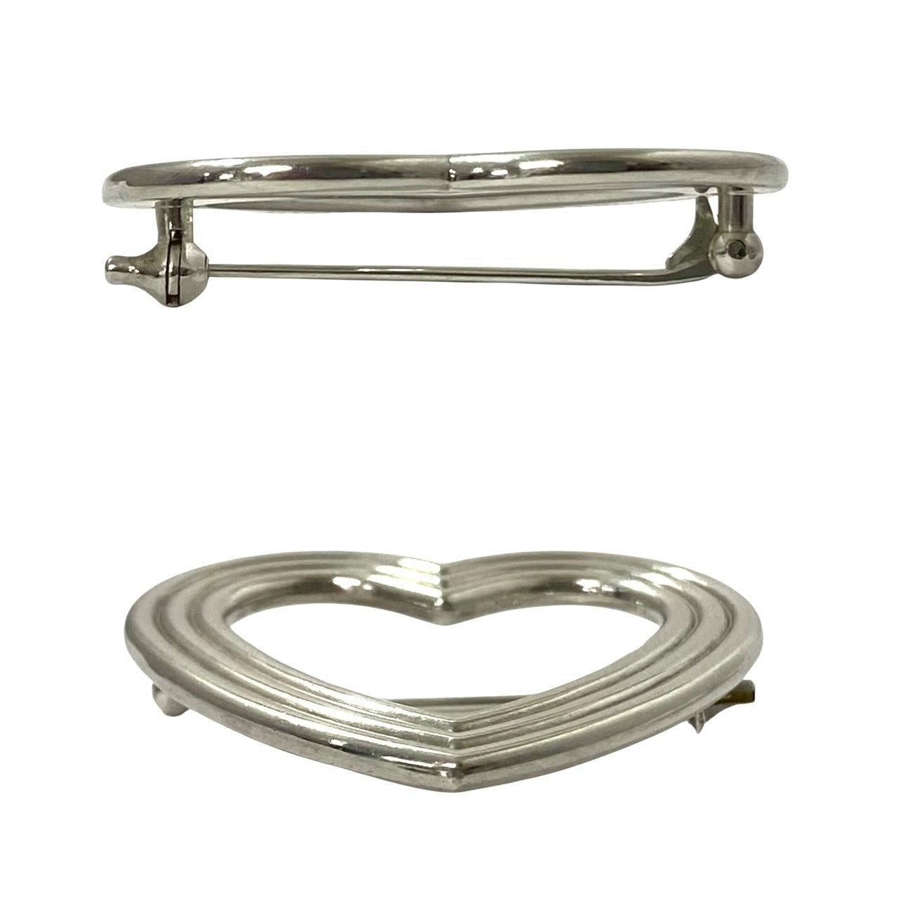 FU【TIFFANY&Co.】オープンハート MENARD/メナード ブローチ SV925