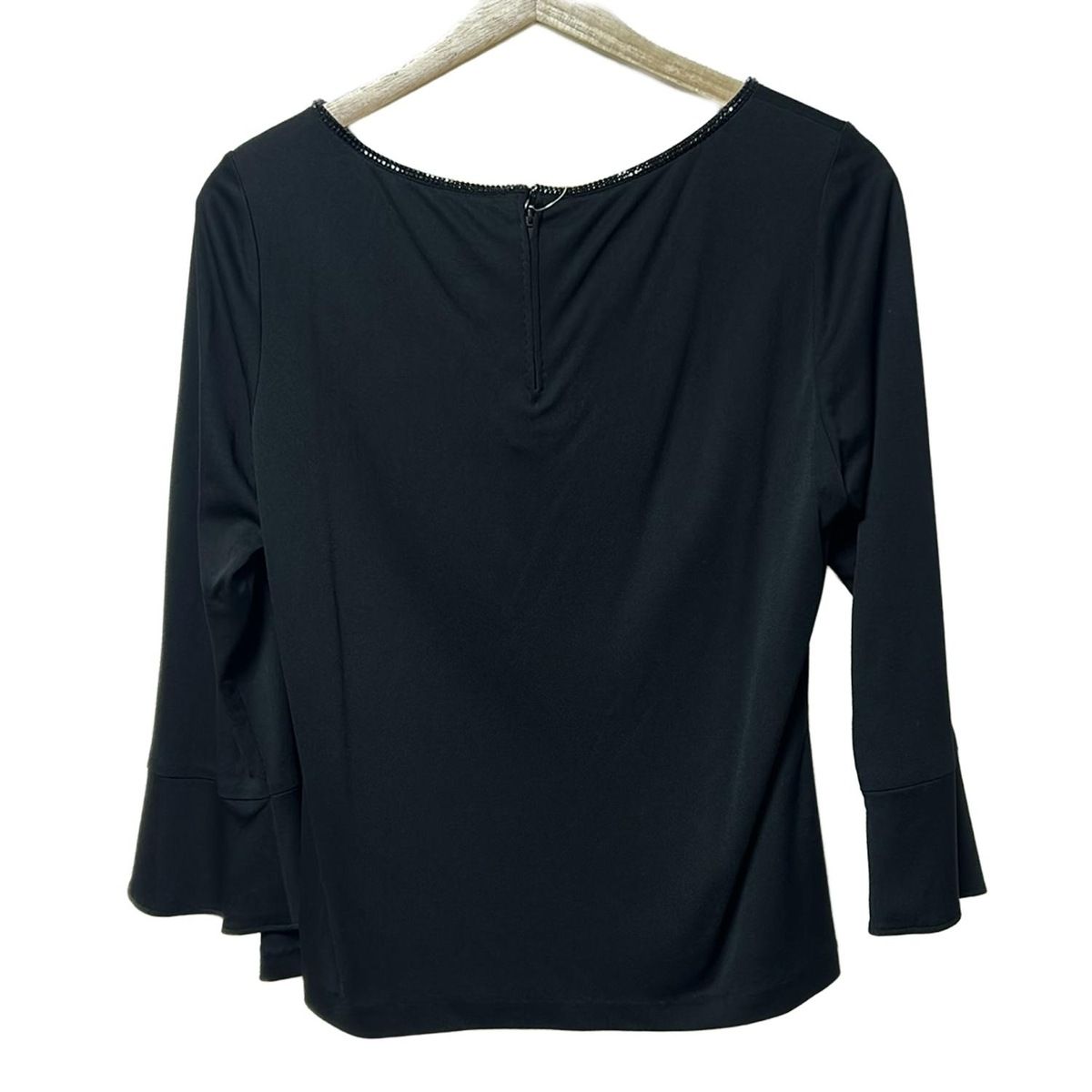 極美品 希少デザイン レオナール カットソー 長袖 カンカン 袖ラインストーン 美品 LEONARD レオナール カンカン ストレッチ トップス カットソー