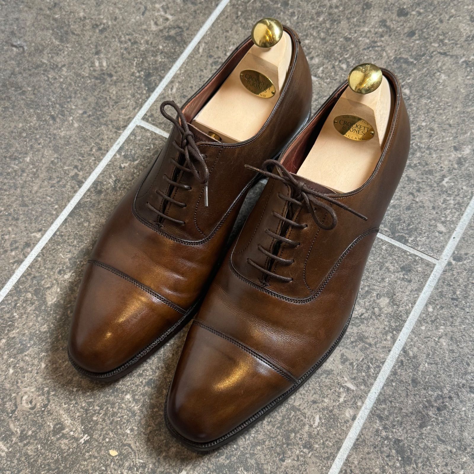 Crockett & Jones オードリー ブラウン with シューツリー CROCKETT&JONES クロケット＆ジョーンズ【AUDLEY オードリー】純正