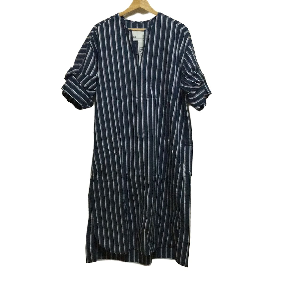 TICCA(ティッカ) ワンピース サイズF レディース - ネイビー×白×マルチ