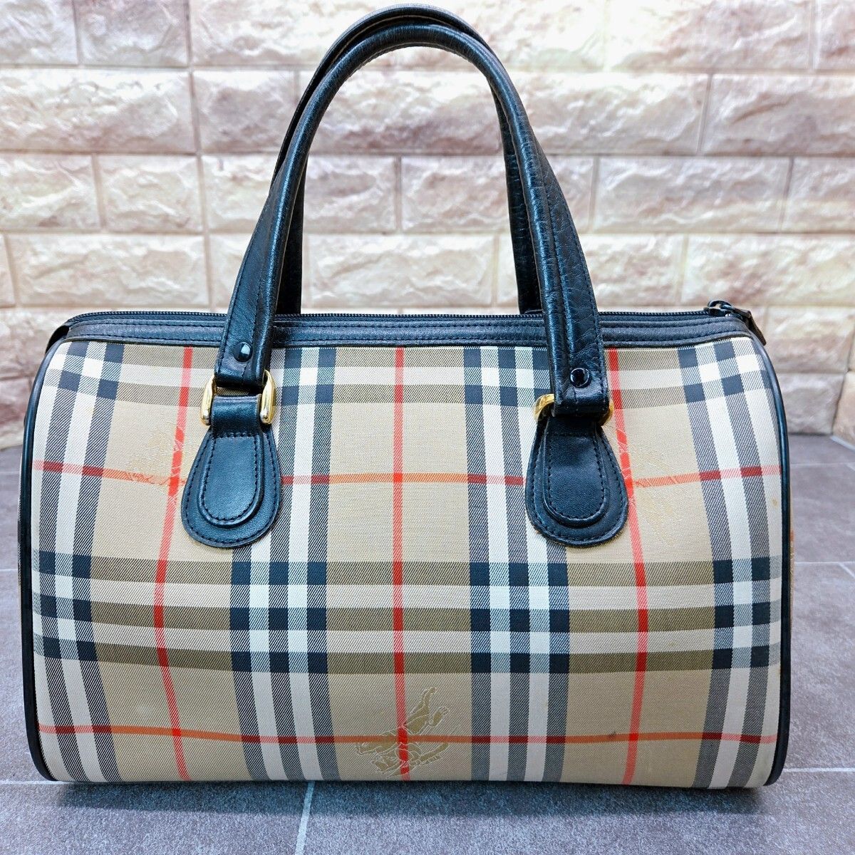 1225-003 Burberrys バーバリー ノバチェック ボストンバッグ ミニ