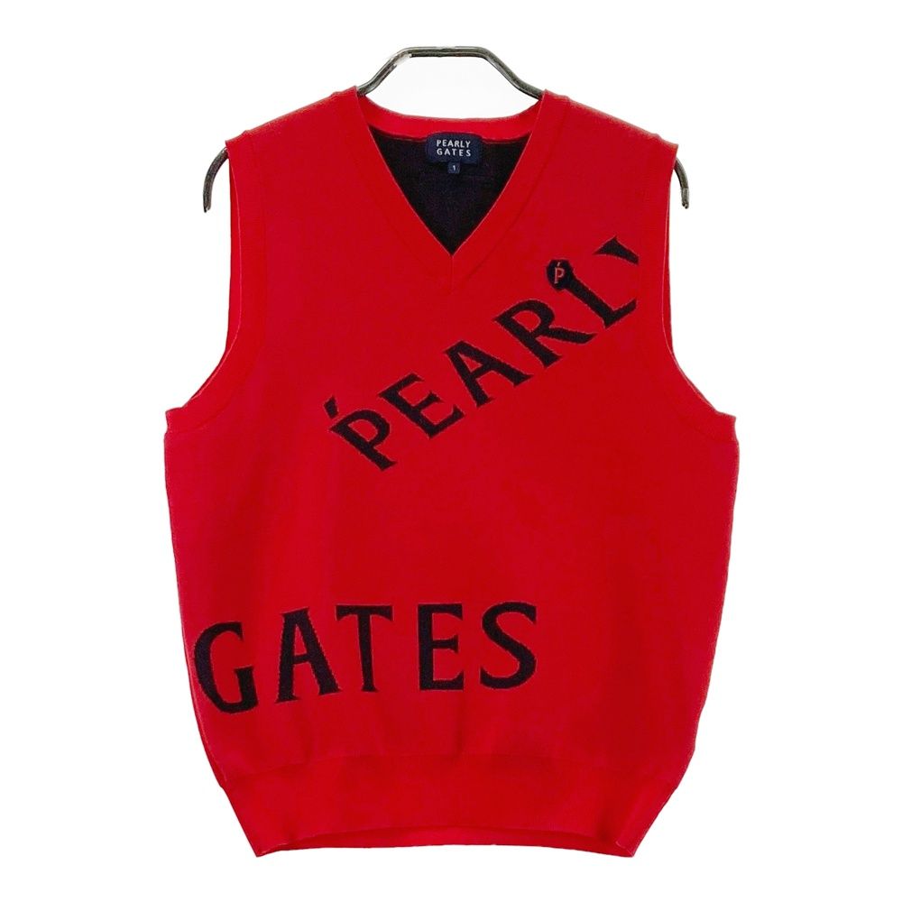 サイズ：1 PEARLY GATES パーリーゲイツ ニットベスト メゾンロゴ