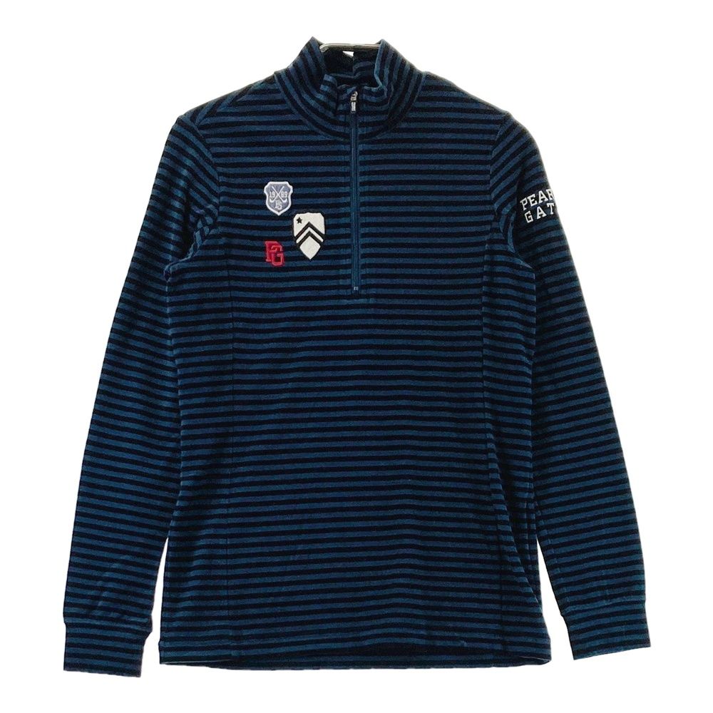 パーリーゲイツPGGハーフジップ 長袖Tシャツサイズ4 新品 【サイズ4】【ボーダー】パーリーゲイツ 長袖ハーフジップ