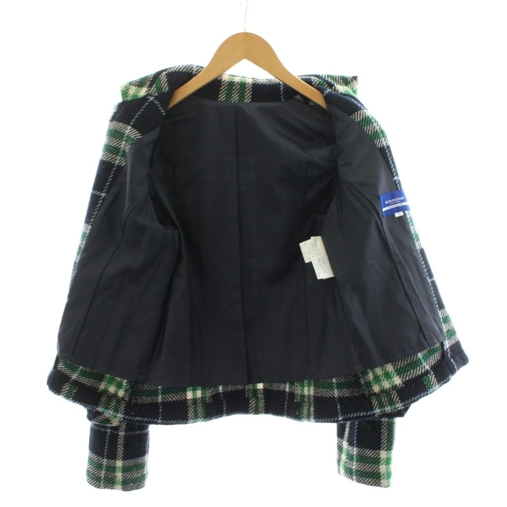 バーバリーブルーレーベル　ウールコート　ベルト　チェック　ティアード　38 brand-td-store_00022671