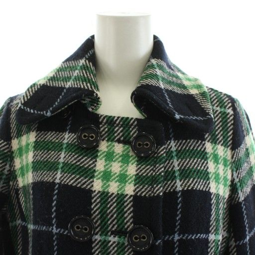 希少カラー✨バーバリーブルーレーベル メガチェック ジャケット デカボタン 緑 バーバリーブルーレーベル BURBERRY BLUE LABEL ジャケット チェック柄