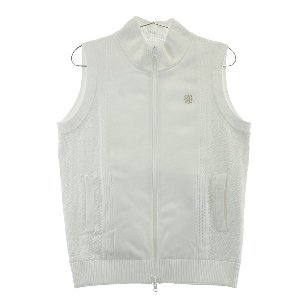 サイズ：M ST ANDREWS セントアンドリュース 2023年モデル リバーシブル ニットベスト 千鳥柄 ホワイト系 [240101591875] ゴルフウェア レディース ストスト