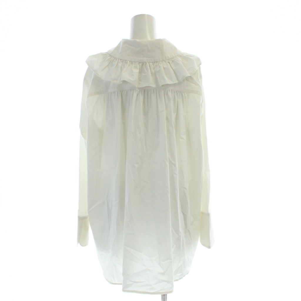 yori ヨリ フリル襟 ブラウス シャツ ホワイト 白 yori ヨリ フリル襟 ブラウス シャツ ホワイト 白 人気 商品