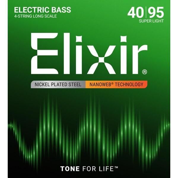 【エレキベース弦】Elixir ベース弦 14002 NANOWEB 4弦 LONG SCALE 40-95 NICKEL PLATED