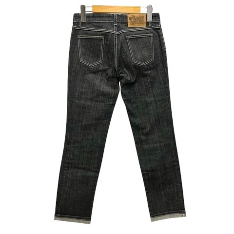 LOUISVUITTON ルイ　ヴィトン　ストレート　ブラック　　デニム　34 ルイヴィトン LOUIS VUITTON デニム ジーンズ ストレート 革ラベル