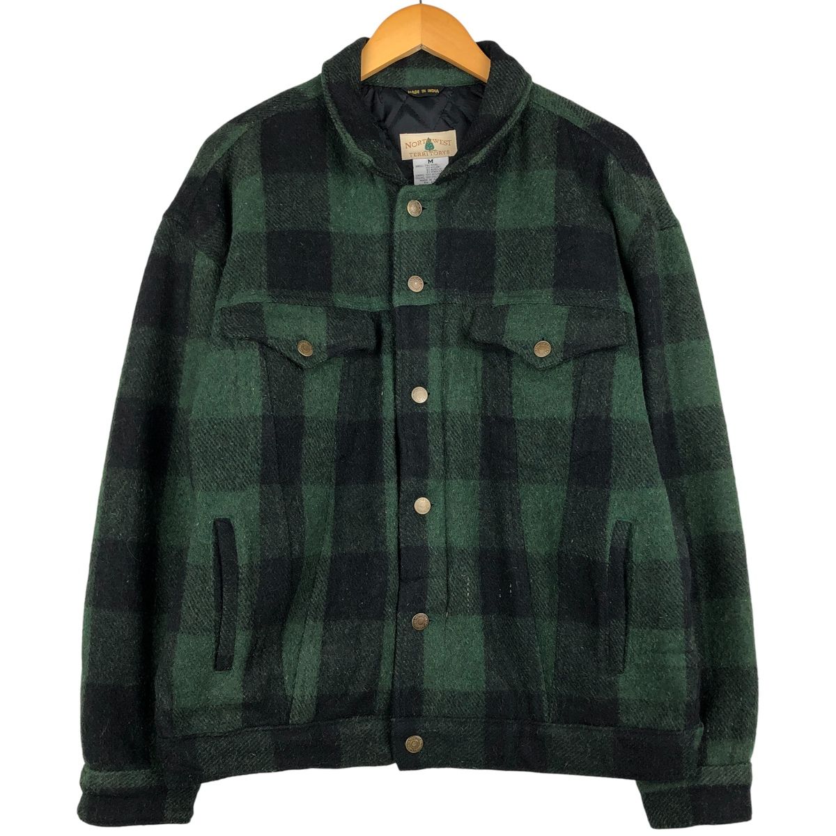 古着 90年代 NORTHWEST TERRITORY バッファローチェック 中綿入り 
