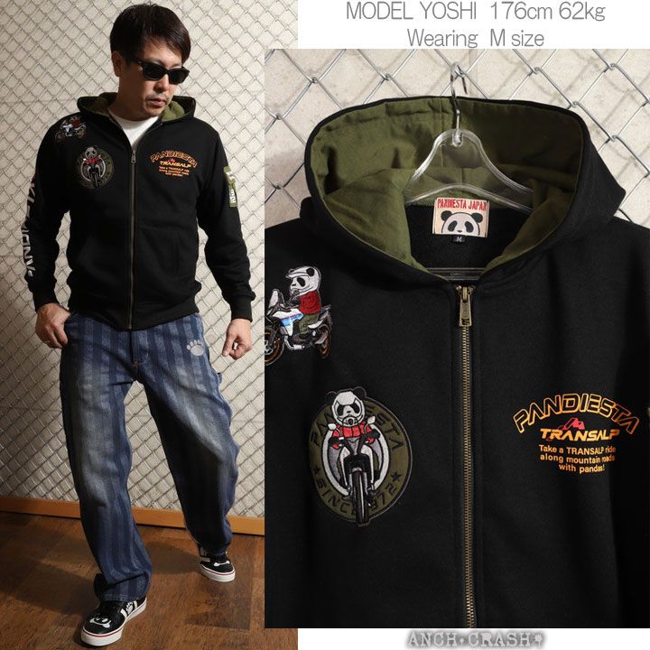 HONDA×PANDIESTA TRANSALPマウンテンライド ZIPパーカー 595502