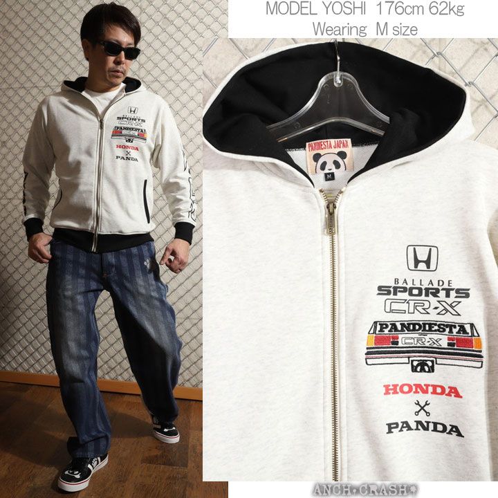HONDA×PANDIESTA CR-X メカニック ZIPパーカー 595503 パンディエスタ 