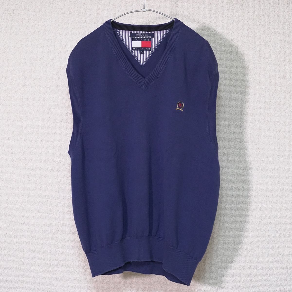 Tommy Hilfiger（トミーヒルフィガー） Vネック ニットベスト ネイビー 
