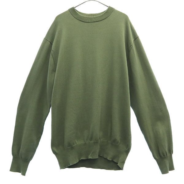 メゾン スペシャル 長袖 コットン ニット 48 グリーン MAISON SPECIAL メンズ MAISON SPECIAL メゾン スペシャル 長袖 コットン ニット 48 グリーン