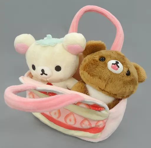 コリラックマ＆チャイロイコグマ 安い商品を通販サイト | ぬいぐるみ」の人気商品一覧 チャイロイコグマ ストロベリーパーティー つれてってぬいぐるみ ぬいぐるみ