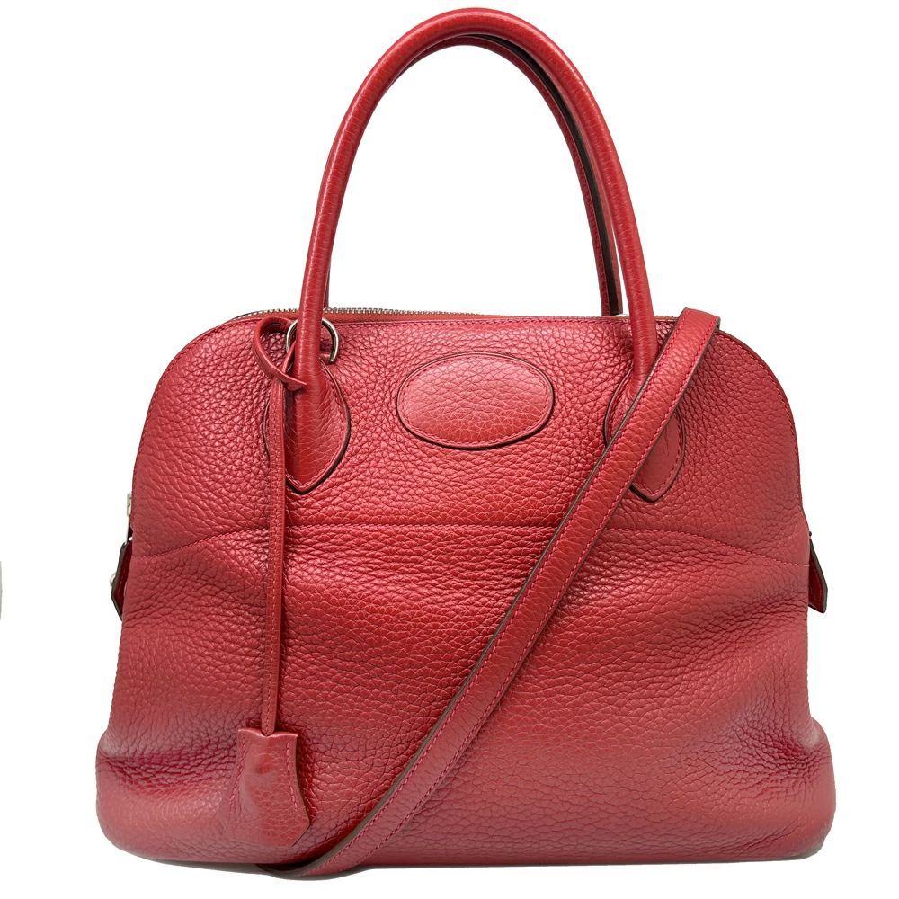 【中古】 HERMES エルメス ボリード31 トリヨンクレマンス ルージュカザック 赤 レッド Q□刻印 2013年 SV金具 レザー トリヨン ユニセックス 2WAY ショルダーバッグ ハンドバッグ 【ブランドギャラリー東心斎橋店】 中古】 HERMES エルメス ボリード31 トリヨンクレマンス ルージュ