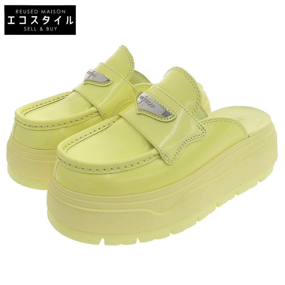 NIKE ナイキ 美品 AIR JORDAN レザー シルバー金具 厚底ミュール