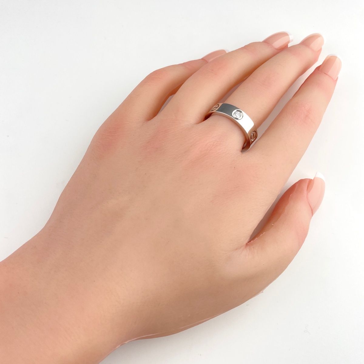 【美品】Cartier　カルティエ　1Pダイヤモンド　リング　プラチナ カルティエ Cartier リング ワンポンドダイヤ プラチナシルバー Pt950