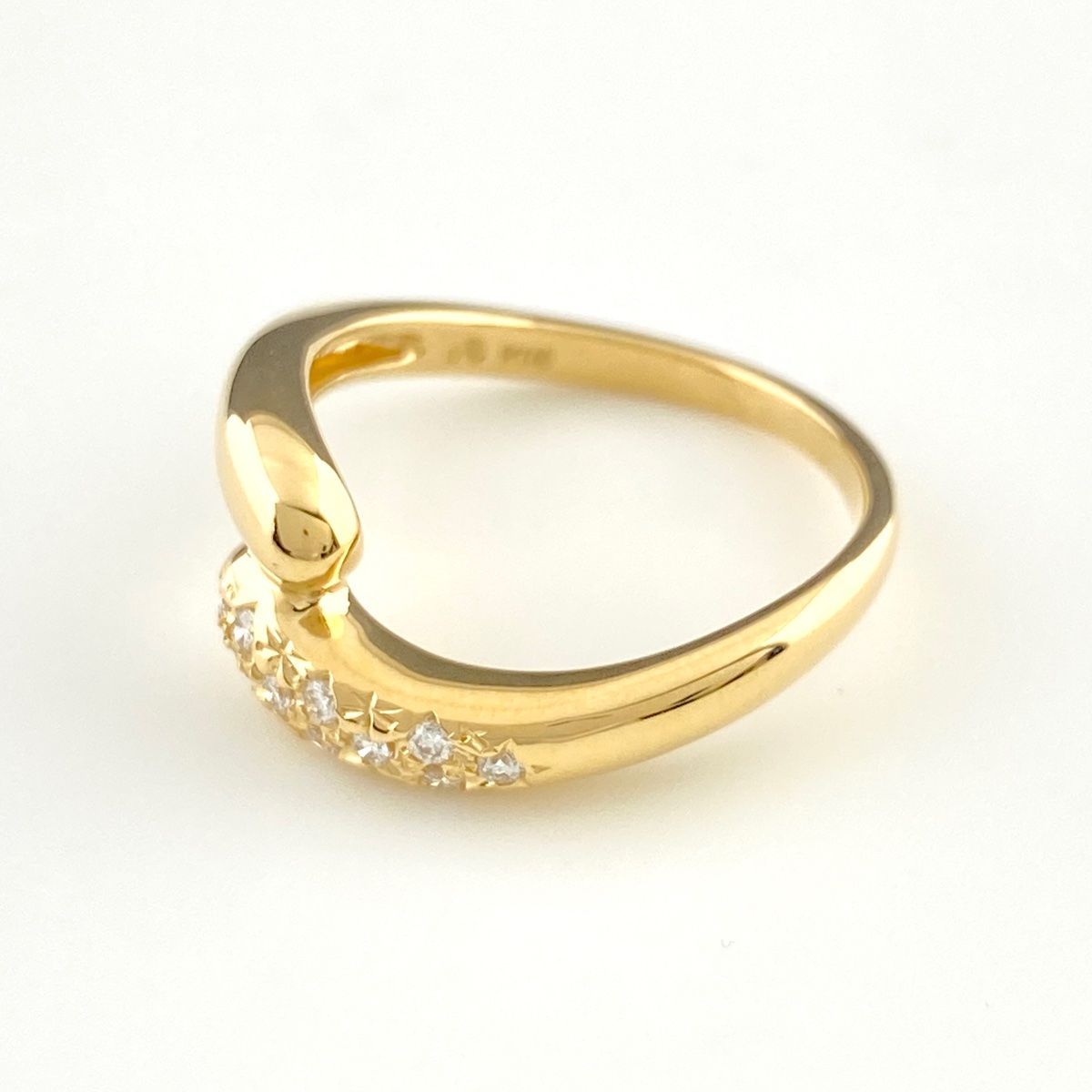 タサキ TASAKI メレダイヤ デザインリング YG イエローゴールド 指輪