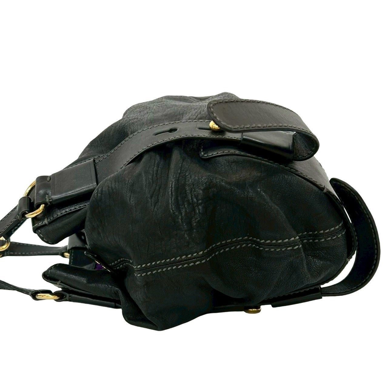 DOLCE & GABBANA レザー　トートバッグ　2WAY 本革 ドルチェ&ガッバーナ 2WAYバッグ 黒 型押しロゴ 本革 イタリア製