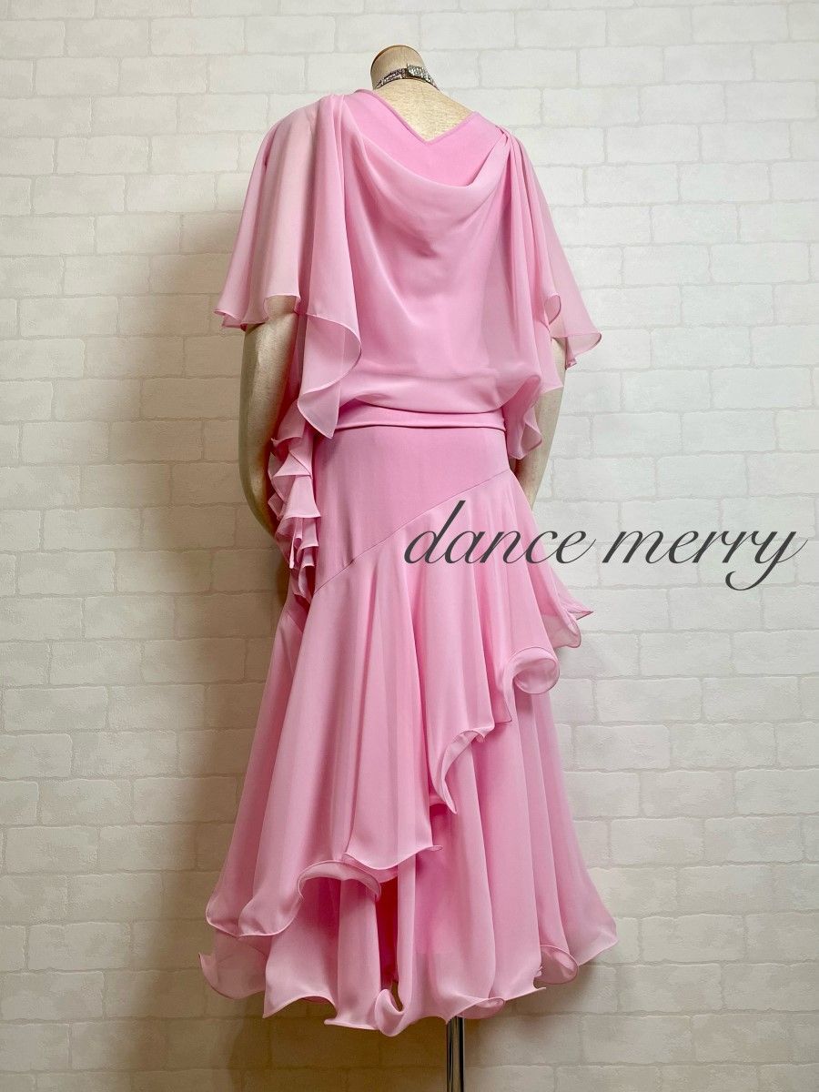 新品　社交ダンス　ツーピース　ワルツ　黒　セットアップ　パーティ　2839 新品社交ダンスツーピースワルツ黒セットアップパーティ2839