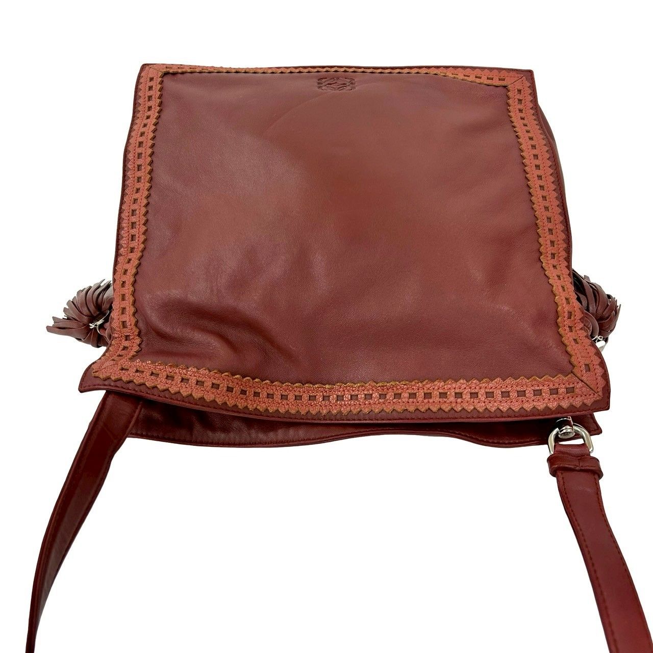 極 美品 希少品 LOEWE ロエベ フラメンコ アナグラム ロゴ ナッパ