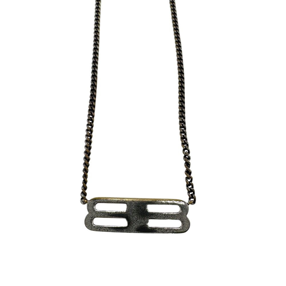 BALENCIAGA バレンシアガ BB ICONグルメット ネックレス シルバー ユニ