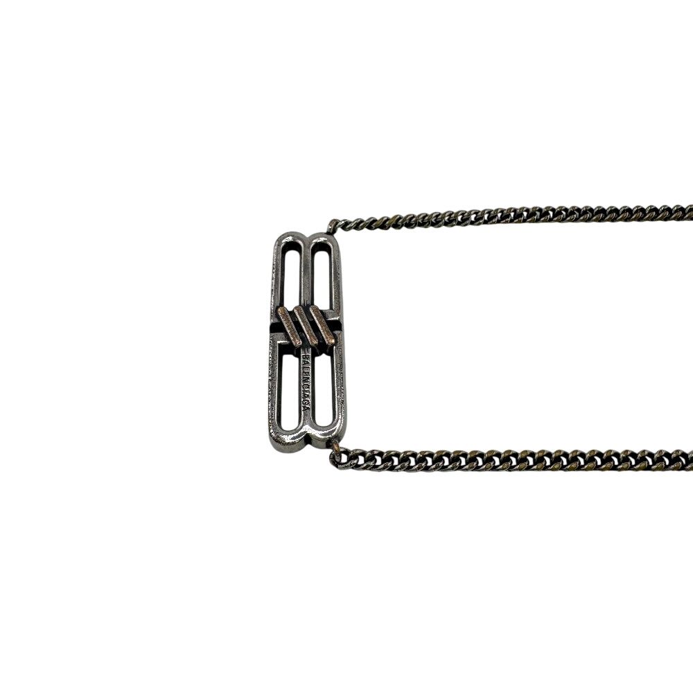 BALENCIAGA バレンシアガ BB ICONグルメット ネックレス シルバー ユニ