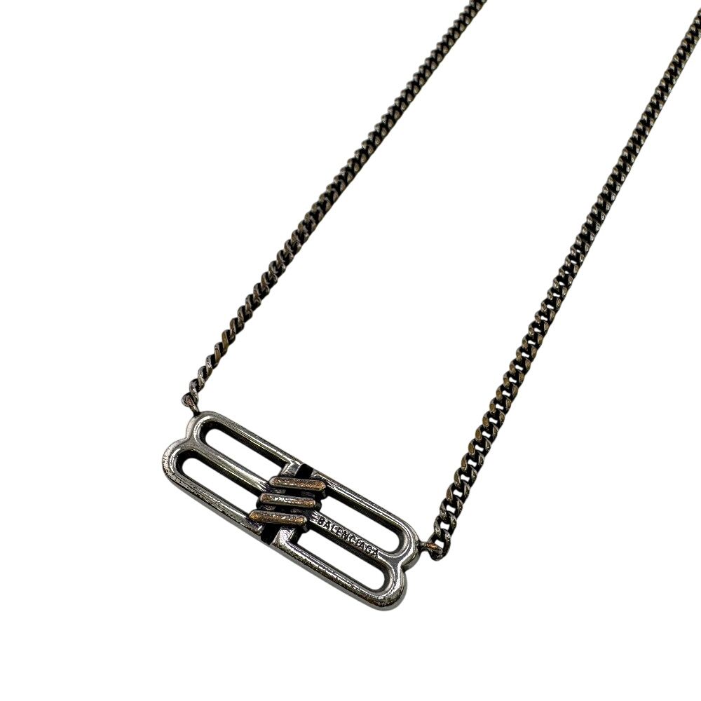 BALENCIAGA バレンシアガ BB ICONグルメット ネックレス シルバー ユニ