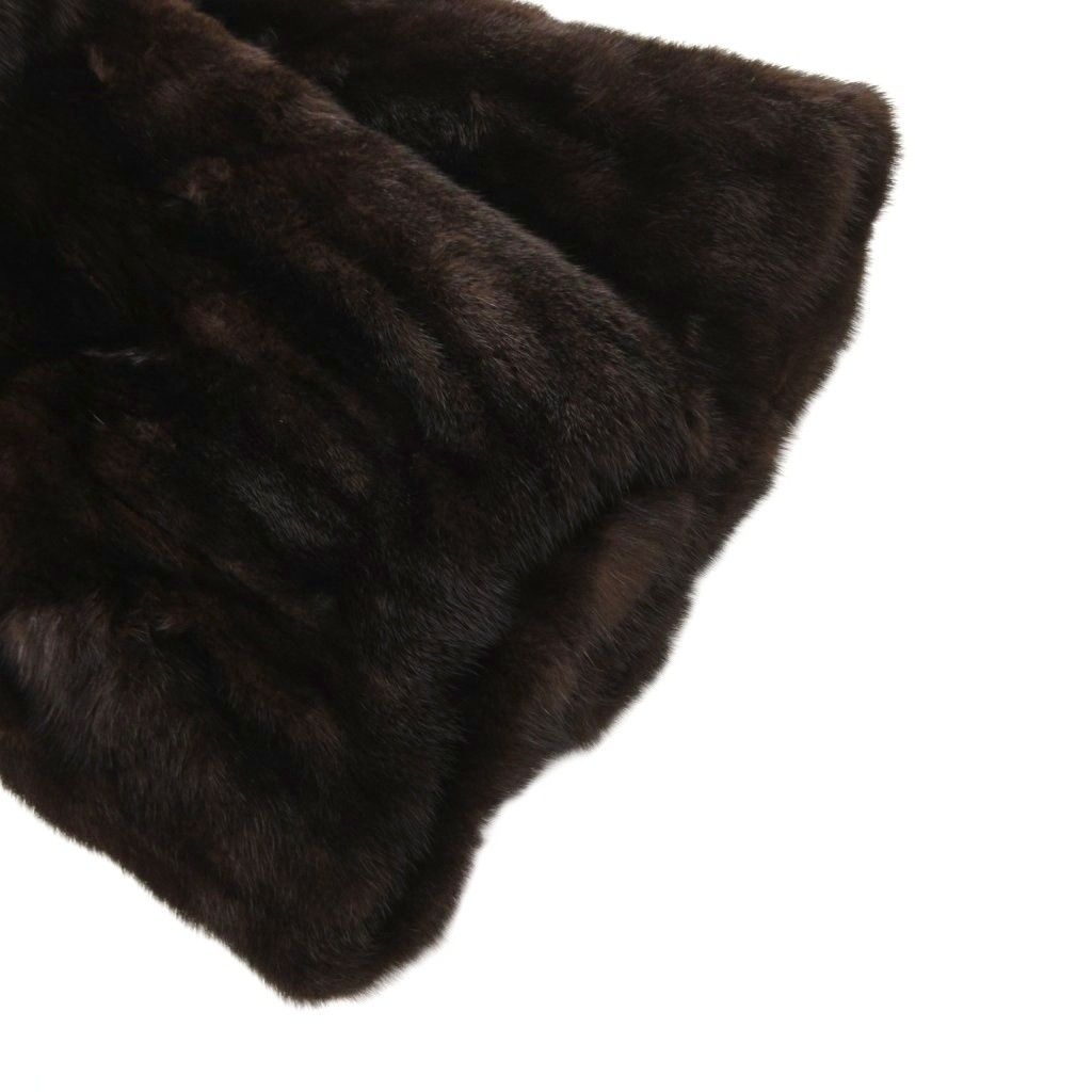 ノーブランド ファーコート ミンクファー 毛皮 ミドル丈 ショール